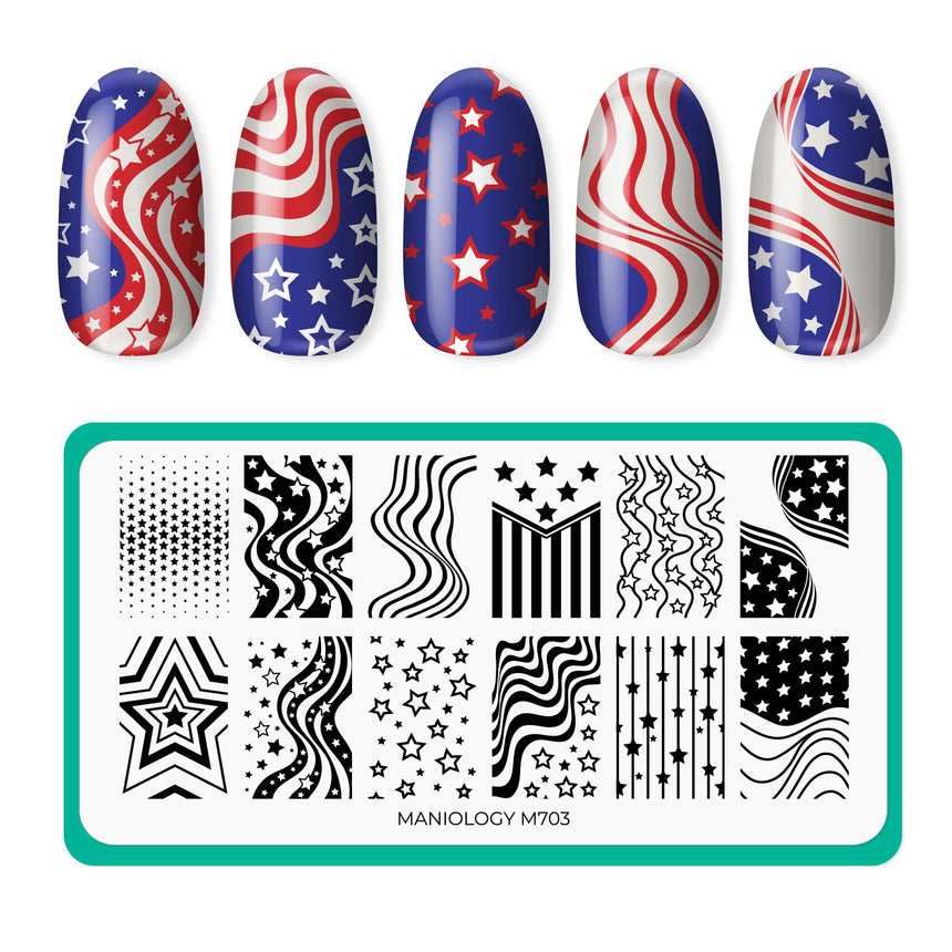 Liberty Lines (M703) - Nail Stamping Plate