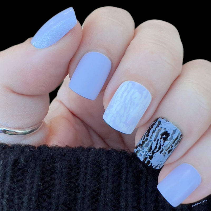 Soft Purple Nails - STYLISH PURPLE NAILS WITH MERMAID ART Give your nails a  mermazing makeover with a design like this one. Two nails are sparkly  lavender, two nails are light purple