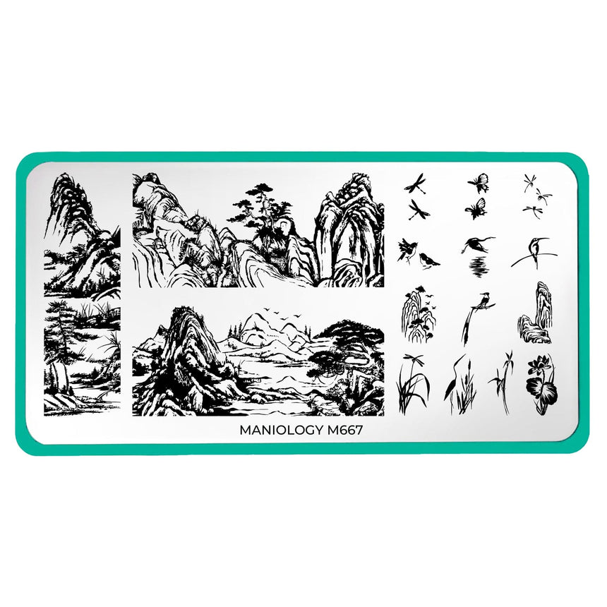 Clouded Cliffs (M667) - Nail Stamping Plate