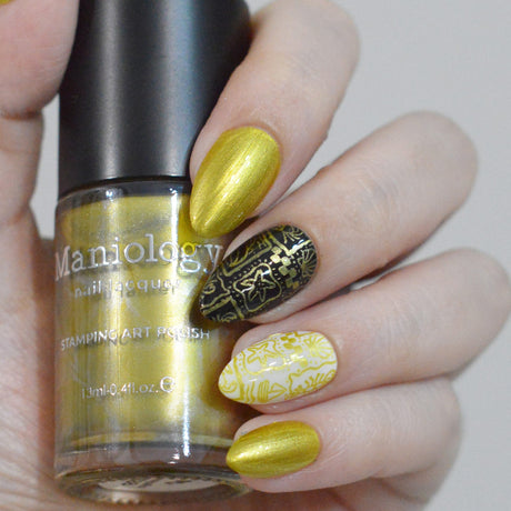 Limoncello (B588) - Bright Yellow Smooth Metallic Stamping Polish
