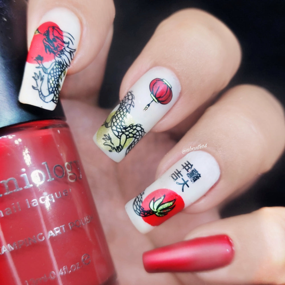 Lunar New Year: Year of the Dragon (M449) - Nail Stamping Plate