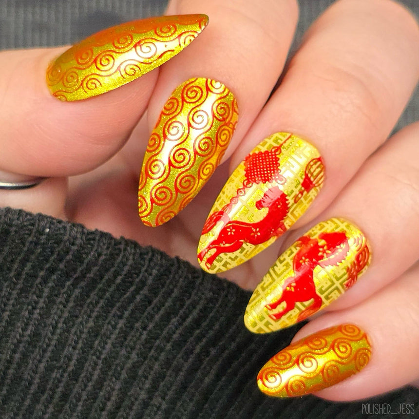 Lunar New Year: Year of the Horse (M670) - Nail Stamping Plate