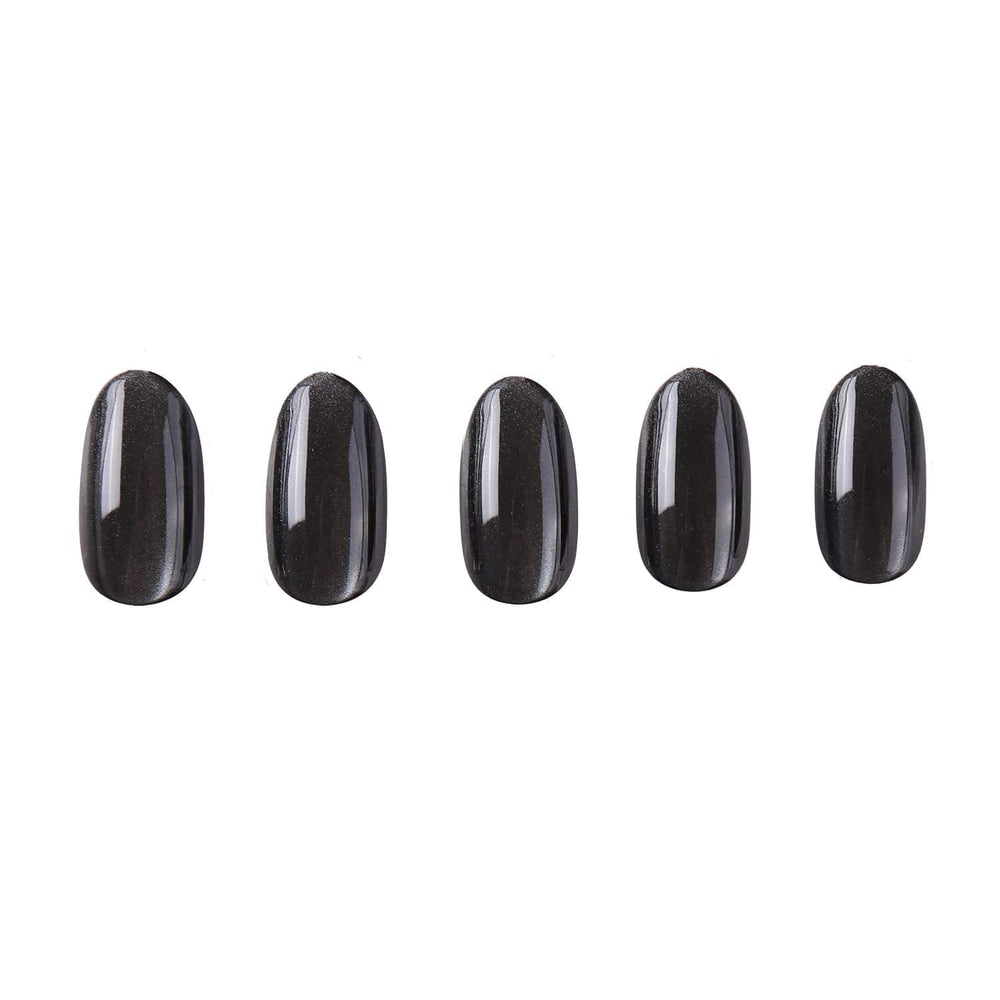 Magnetic Metal Press On Nails - Short Round