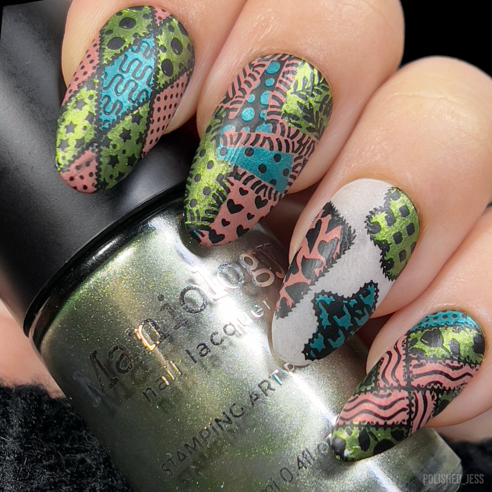 Mangrove (B438) - Metallic Green Stamping Polish