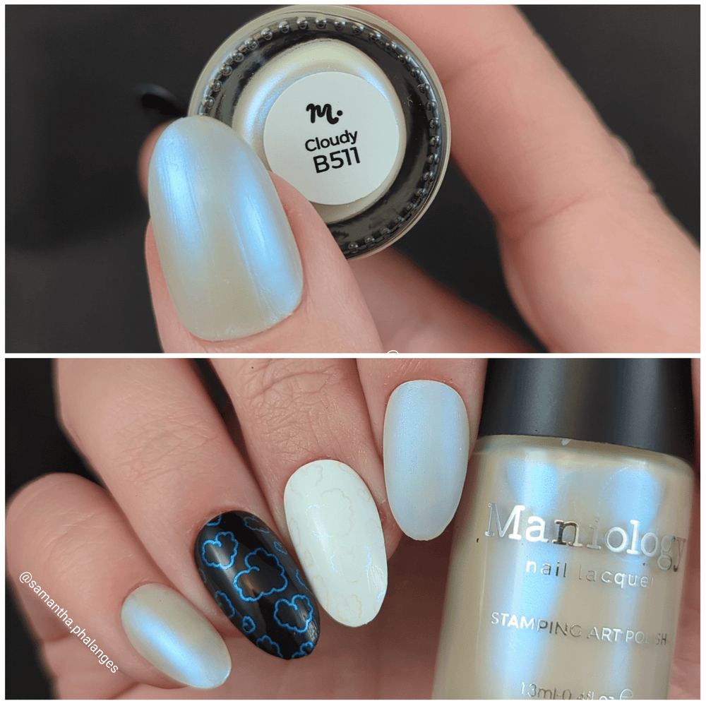 Cloudy (B511) - Pearl White Stamping Polish