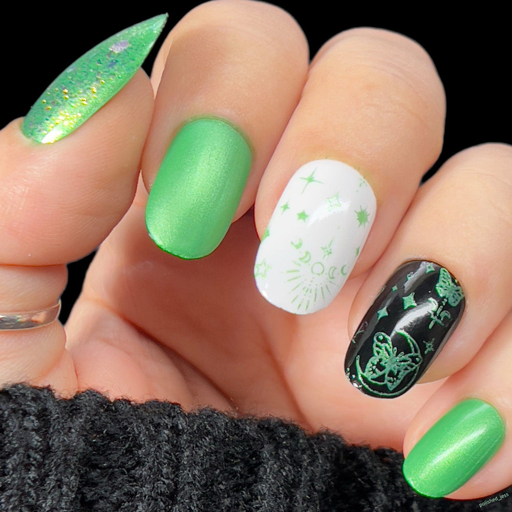 Willow (B501) - Duochrome Green Stamping Polish