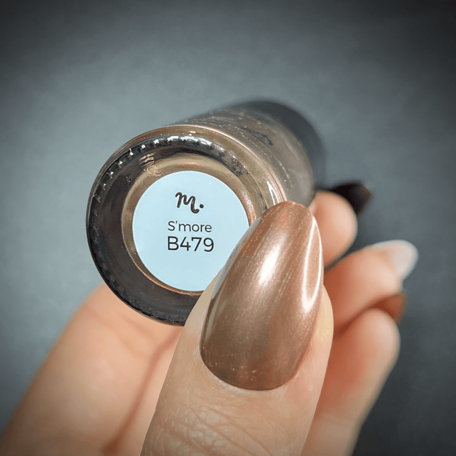 S'more (B479) - Metallic Pearl Chocolate Brown Stamping Polish