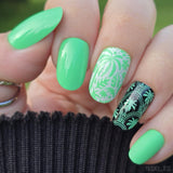 Seafoam Swell (B554) - Cream Teal Stamping Polish