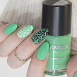Seafoam Swell (B554) - Cream Teal Stamping Polish
