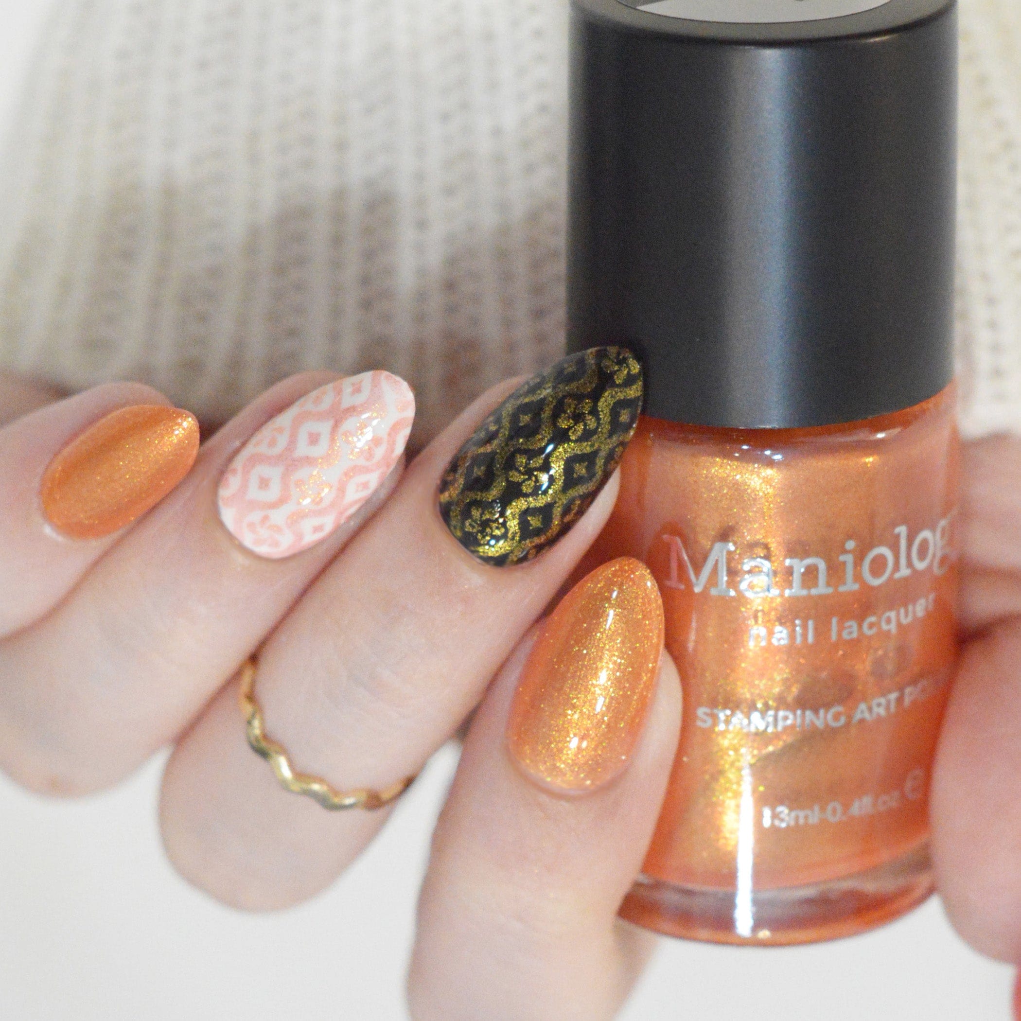 イマン ポワージュ キャセロール Sunset Glow (B553) - Shimmer Orange Stamping Polish – Maniology