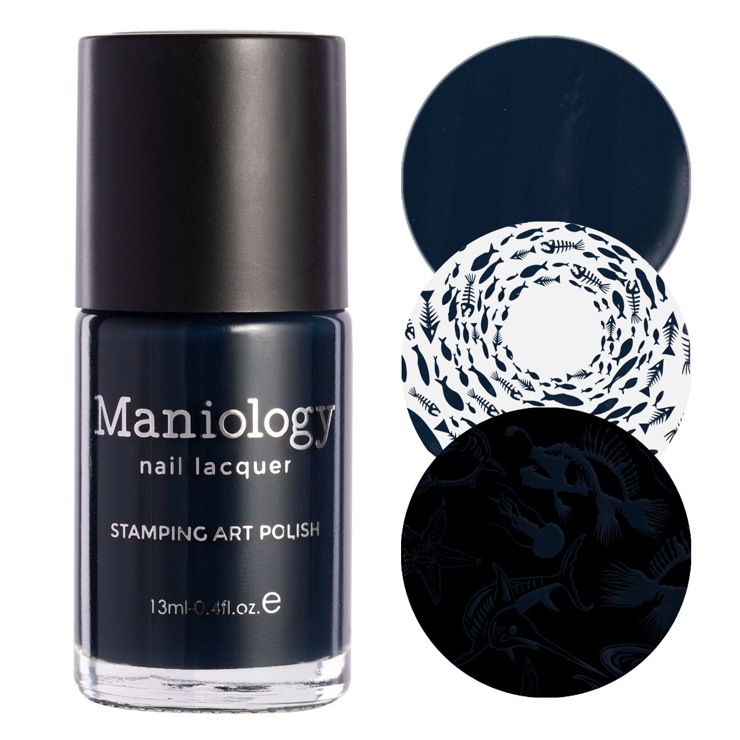 Karaken様 Kraken (B482) - Cream Dark Navy Blue Stamping Polish – Maniology