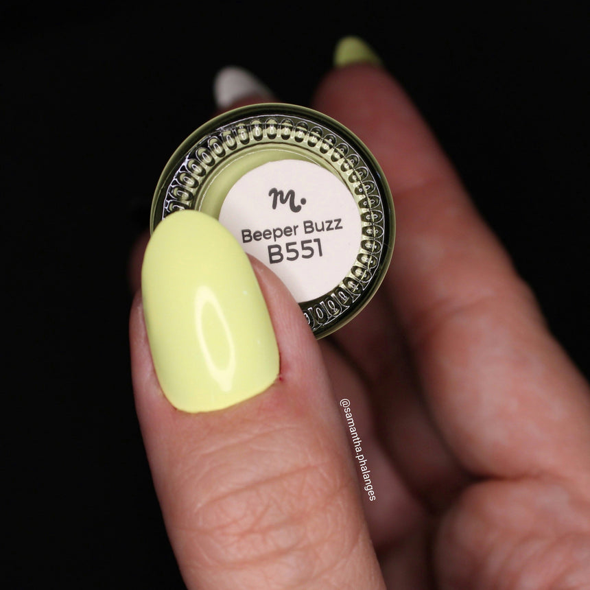 Beeper Buzz (B551) - Cream Neon Yellow Stamping Polish