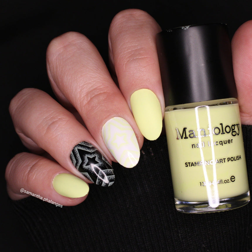 Beeper Buzz (B551) - Cream Neon Yellow Stamping Polish