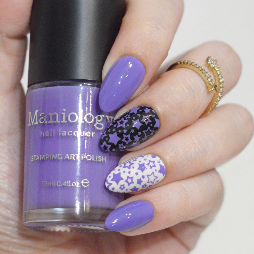 VHS Violet (B552) - Cream Purple Stamping Polish