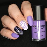 VHS Violet (B552) - Cream Purple Stamping Polish