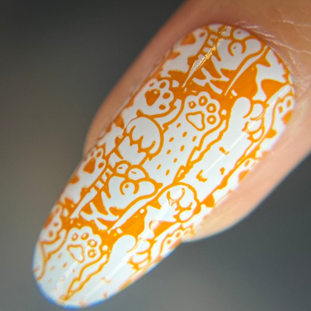 Chonk (B512) - Cream Orange Stamping Polish