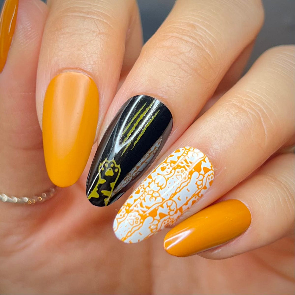 Chonk (B512) - Cream Orange Stamping Polish