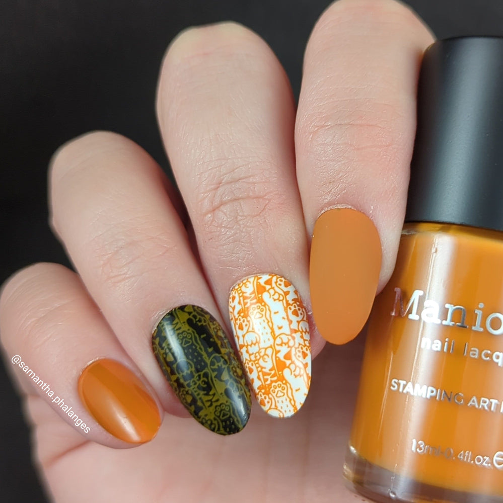 Chonk (B512) - Cream Orange Stamping Polish