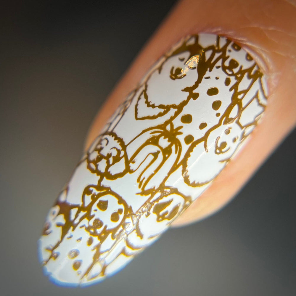 Tippy Taps (B513) - Cream Brown Stamping Polish