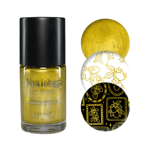 Lemon Zest (B550) - Metallic Yellow Stamping Polish – Maniology