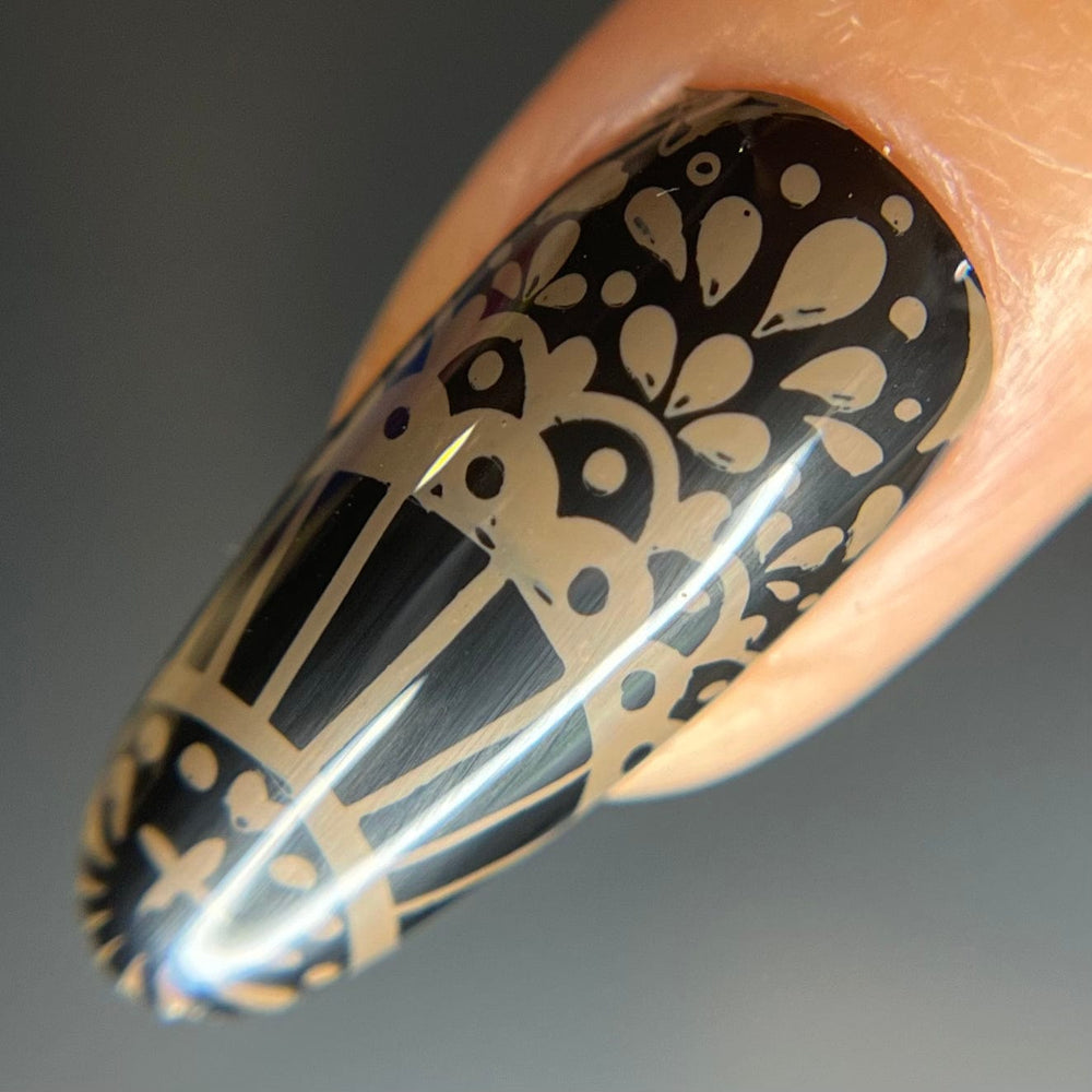 Cookie Crumbs (B538) - Cream Brown Stamping Polish