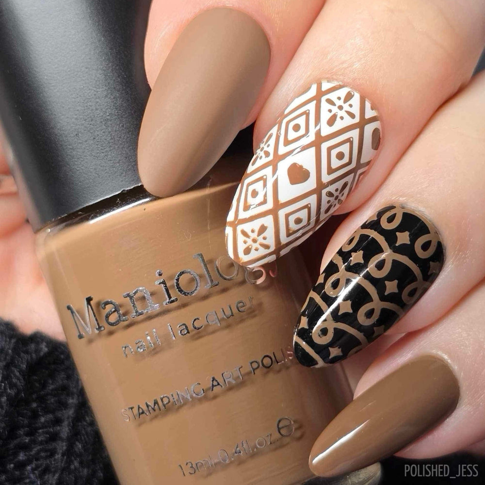 Cookie Crumbs (B538) - Cream Brown Stamping Polish