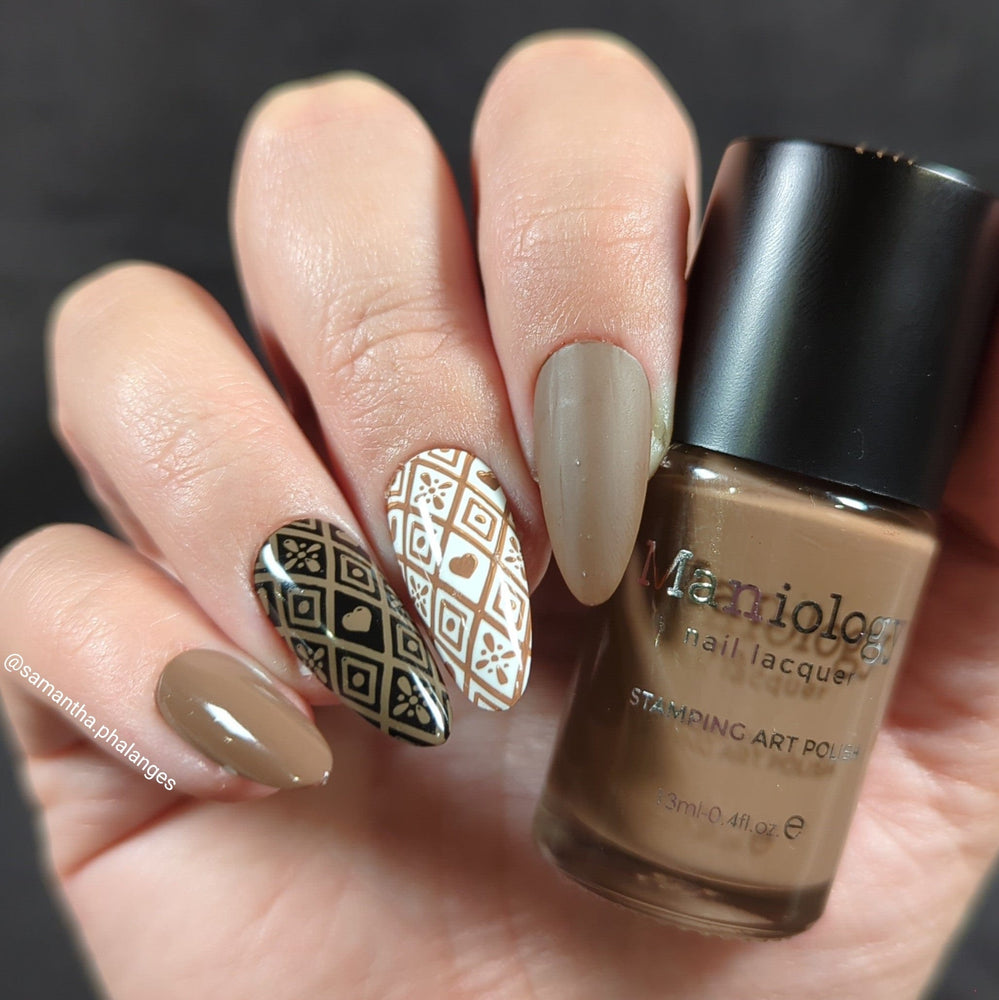 Cookie Crumbs (B538) - Cream Brown Stamping Polish