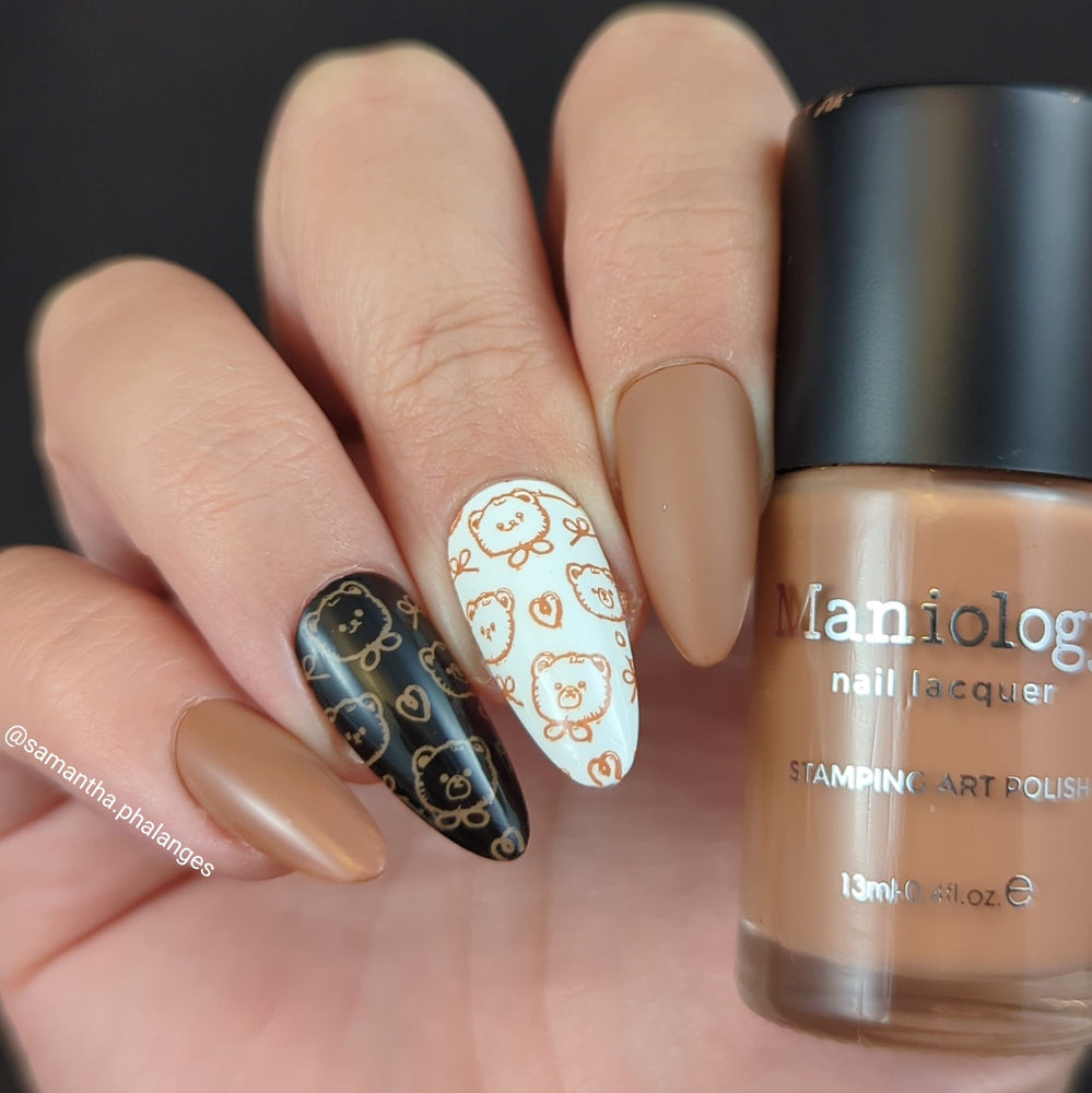 Teatime (B525) - Cream Brown Stamping Polish