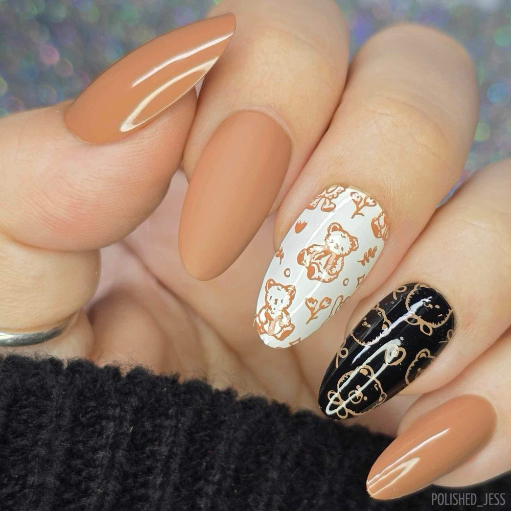 Teatime (B525) - Cream Brown Stamping Polish