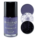 Jeweled Petals (B583) - Dark Purple Creme Shimmer Stamping Polish