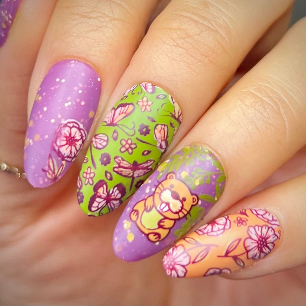 Meadow Magic (M466) - Nail Stamping Plate