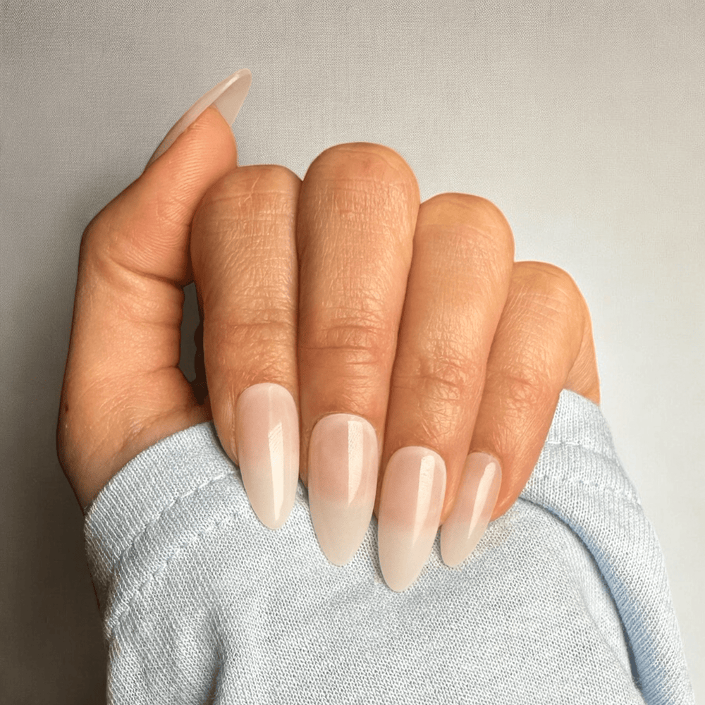 Milk Press On Nails - Medium Almond