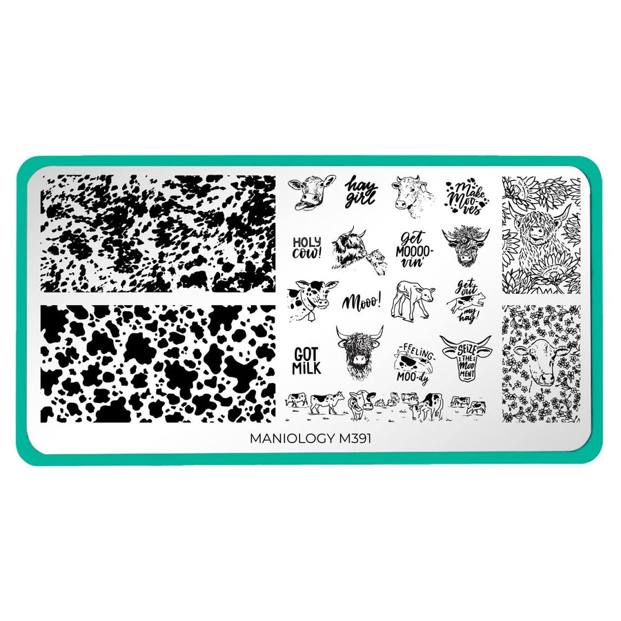 Moo-velous (M391) - Nail Stamping Plate
