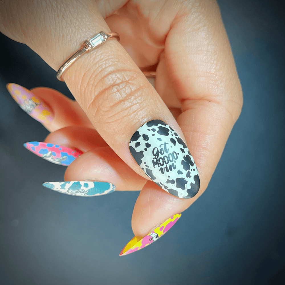 Moo-velous (M391) - Nail Stamping Plate