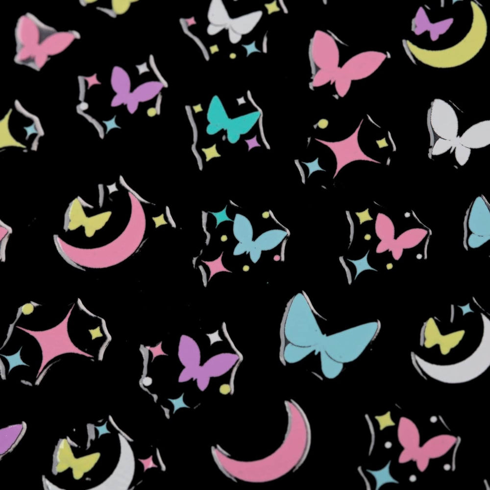 Moonlit Butterfies (DP3548) - Spring Nail Art Sticker Sheet