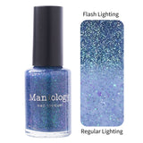 Morning Dew: Water Droplet (P162) - Blue Flakies Jelly Nail Polish with Reflective Glitter