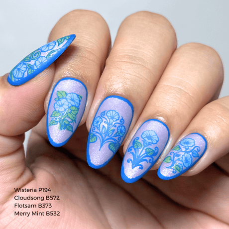 Morning Glory (M666) - Nail Stamping Plate