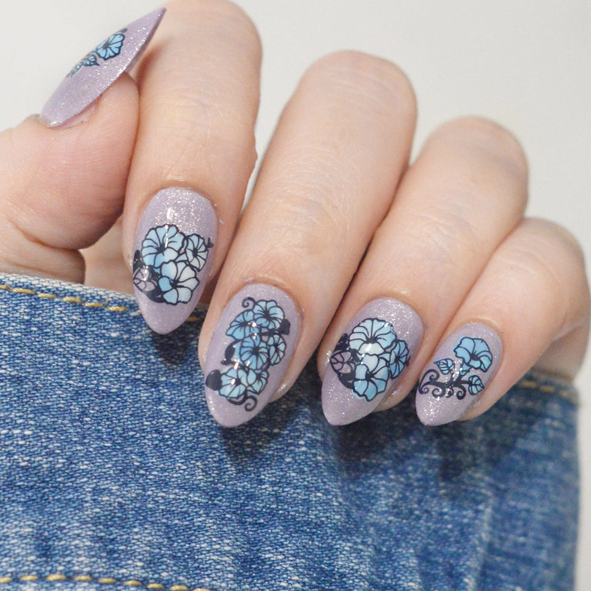 Morning Glory (M666) - Nail Stamping Plate