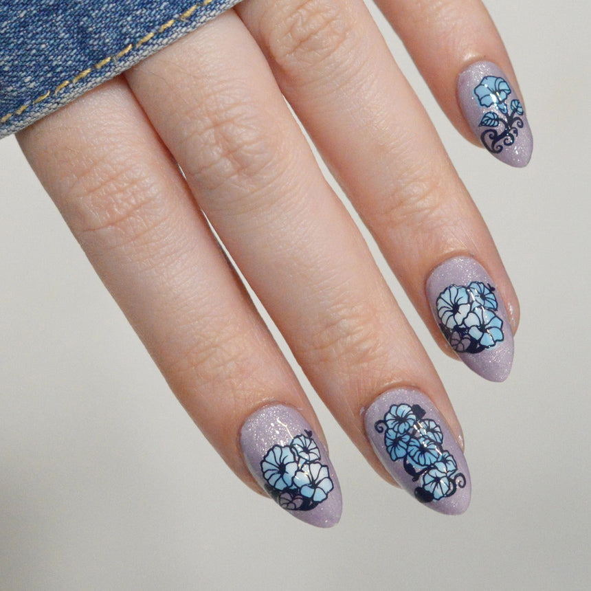 Morning Glory (M666) - Nail Stamping Plate