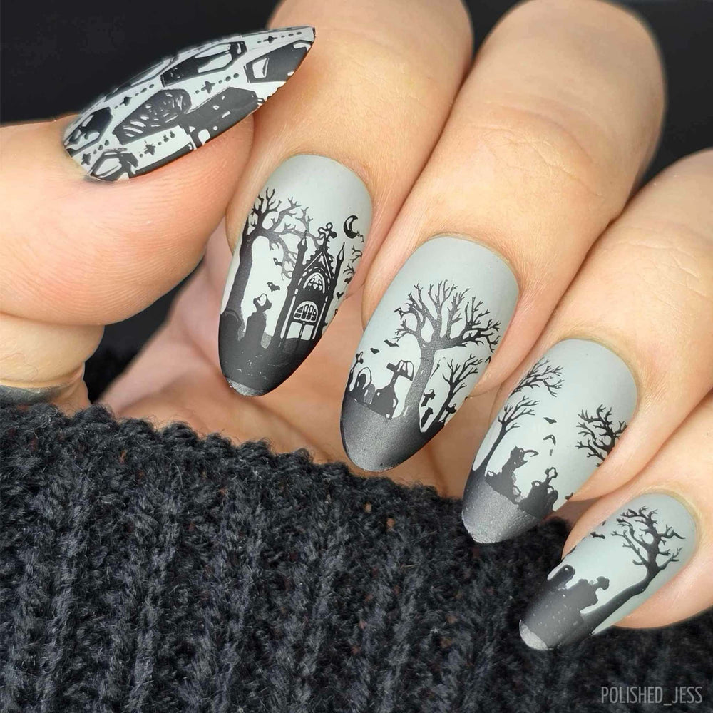 Mourning Mist (M516) - Nail Stamping Plate