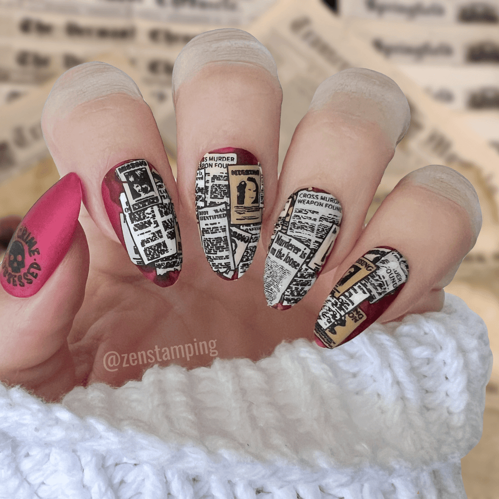 sweety_scape - Newspaper nail art! Tried for the first time..will be  uploading tutorial soon..watch out for more! | Facebook