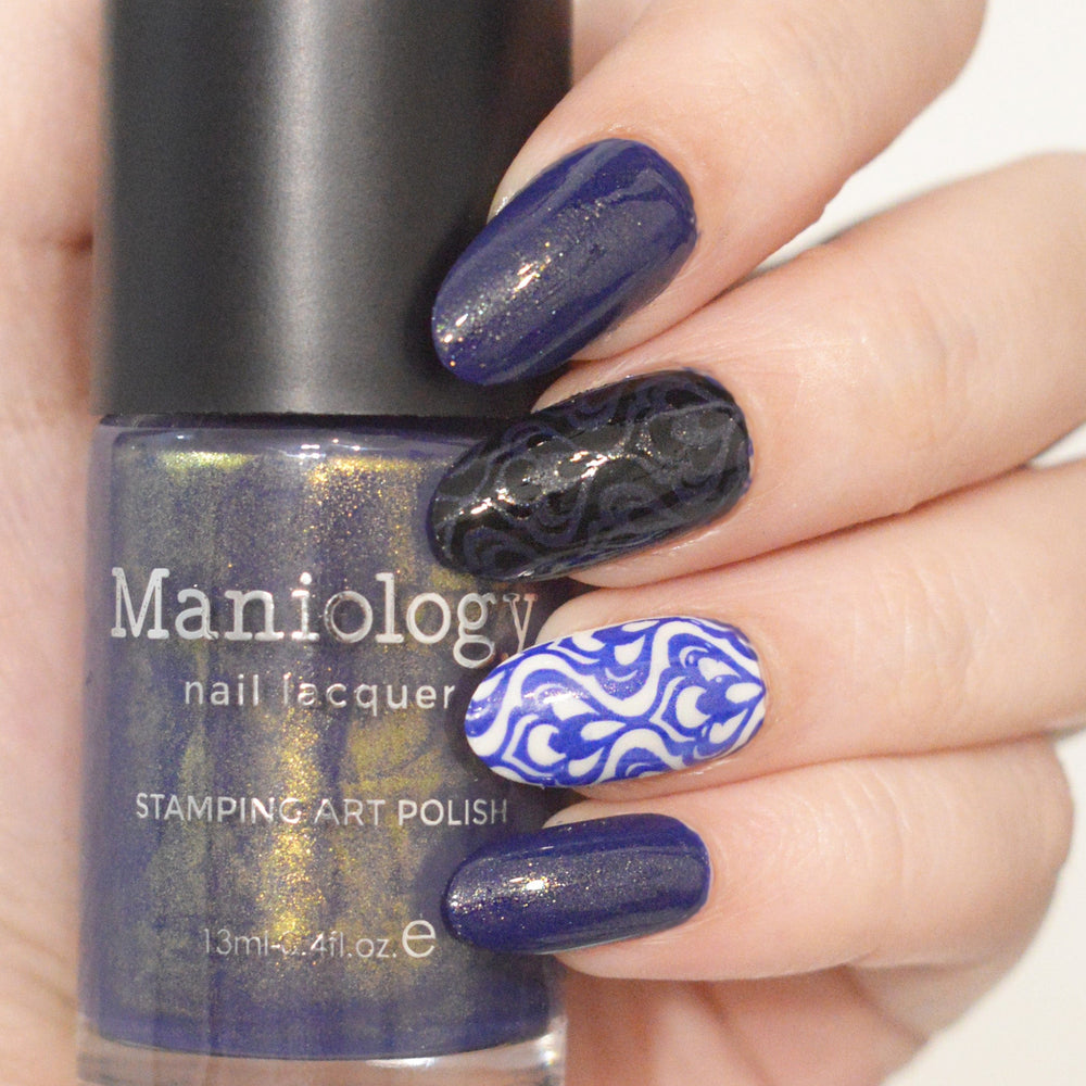 Nightshade: Shadowveil (B526) - Purple With Gold Shimmer Stamping Polish