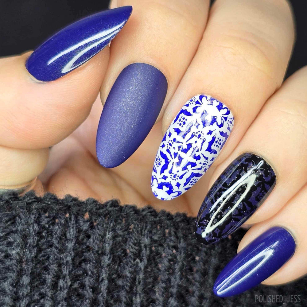 Nightshade: Shadowveil (B526) - Purple With Gold Shimmer Stamping Polish