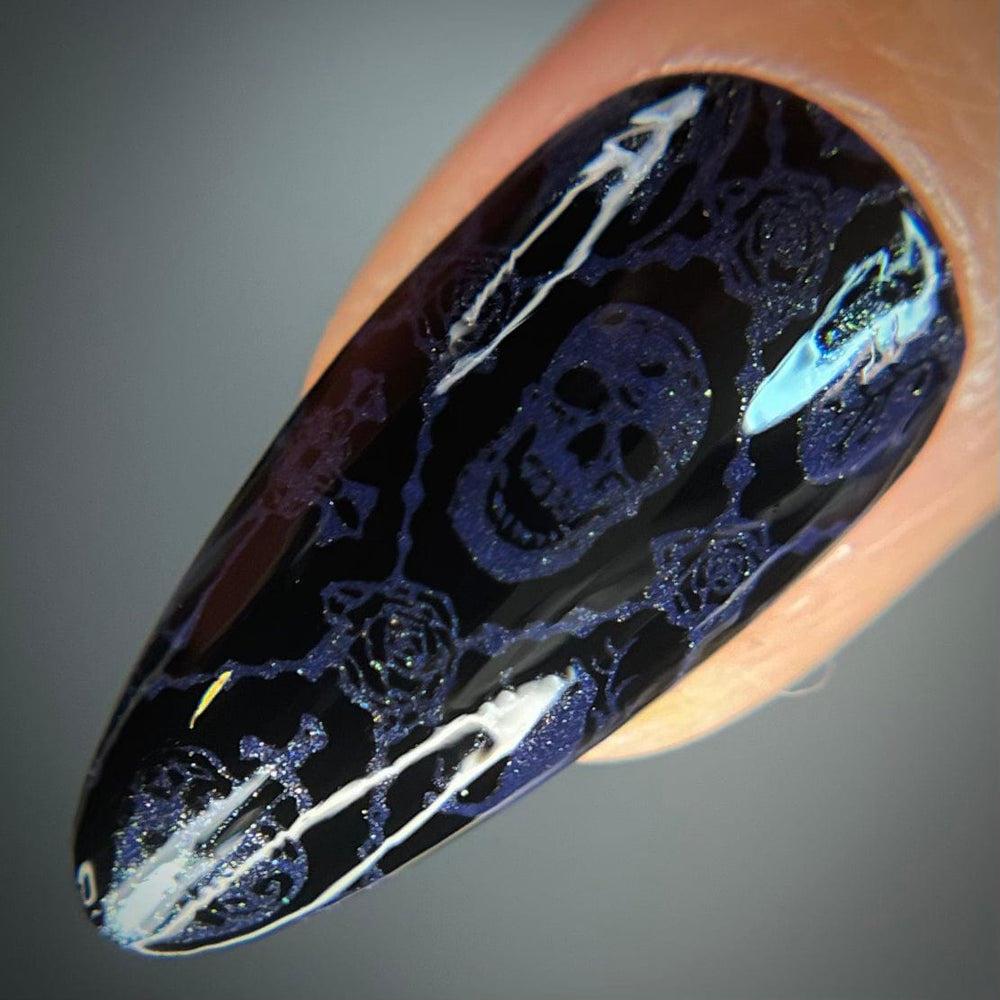 Nightshade: Shadowveil (B526) - Purple With Gold Shimmer Stamping Polish