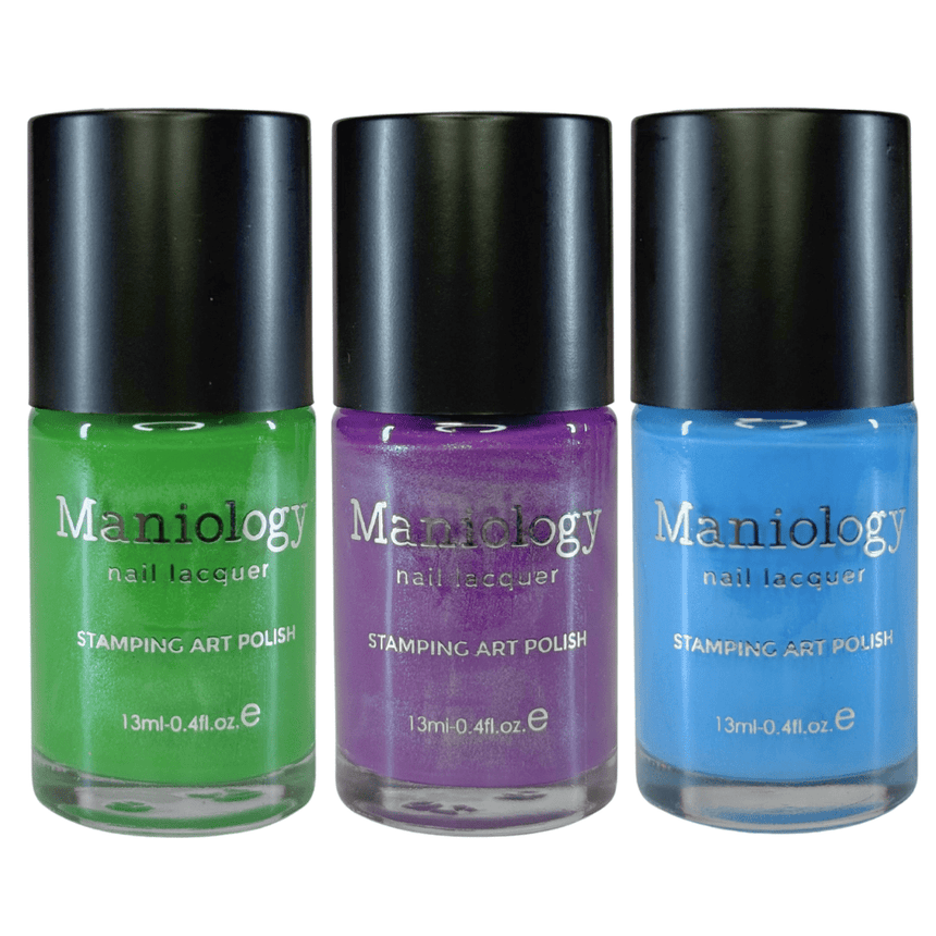 Northern Gleam: 3-Piece Pearl Cream Stamping Polish Set