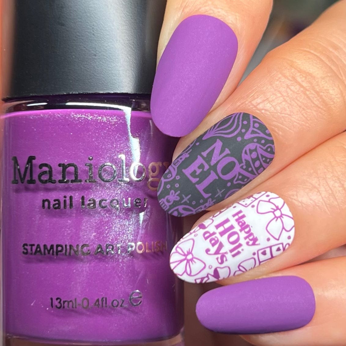 Northern Gleam: Aurora Veil (B566) - Purple Pearl Cream Stamping
