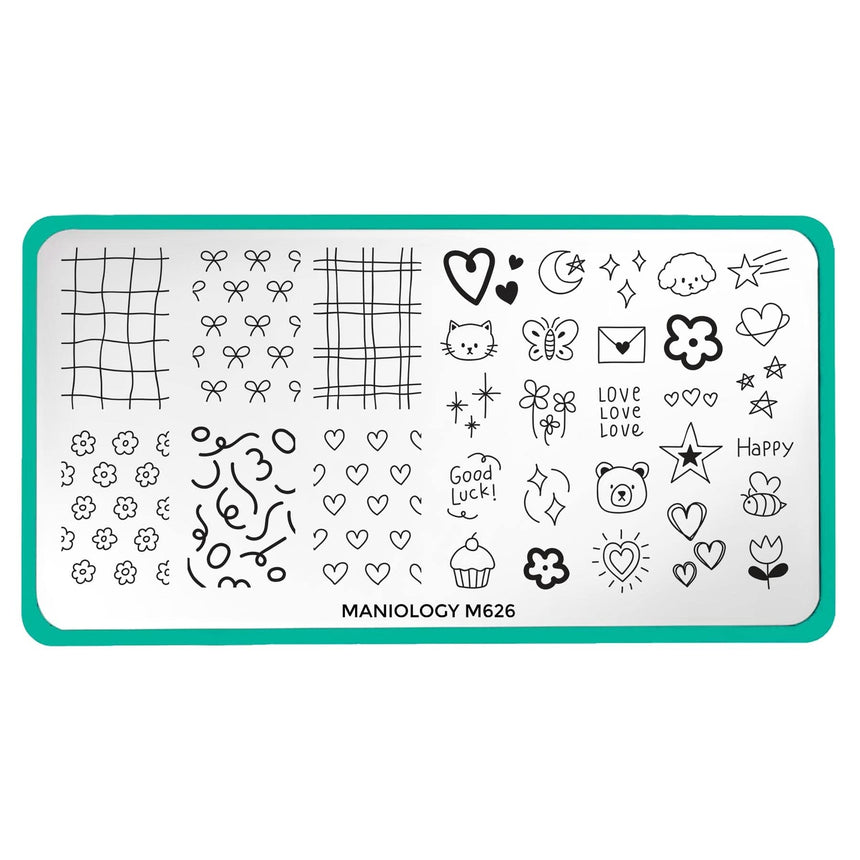 Notebook Scribbles (M626) - Nail Stamping Plate
