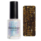 Ocean Crush: Sea Glass (P149) - Iridescent Gold/Silver Jelly Flakies Nail Polish
