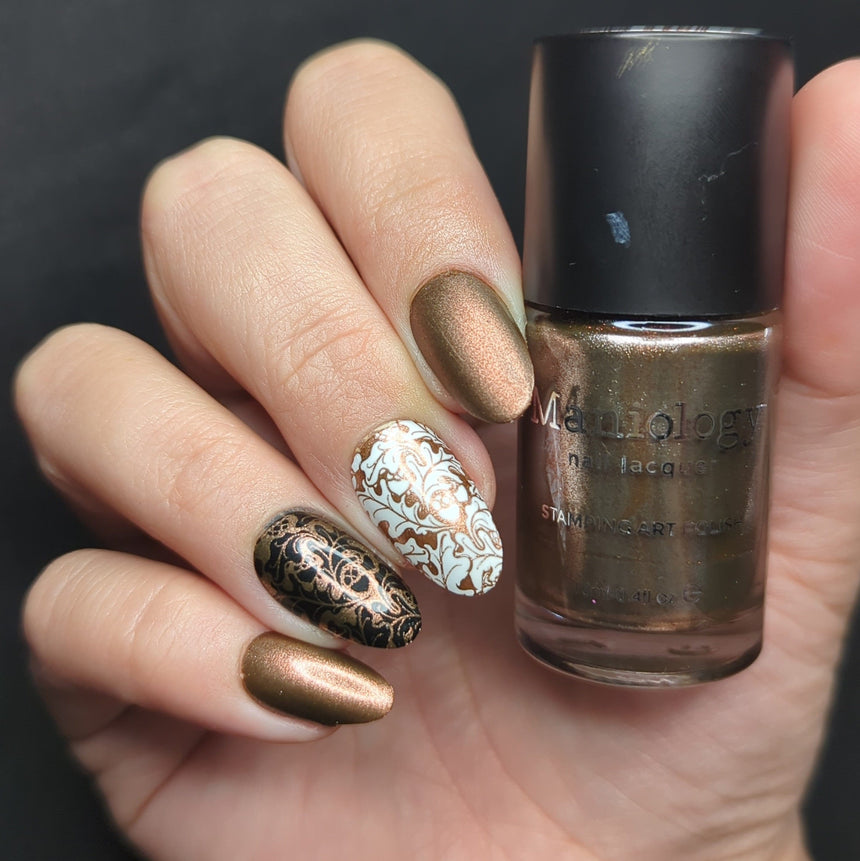 Bronze Tapestry (B564) - Brown Metallic Shimmer Stamping Polish
