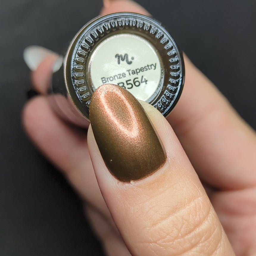 Bronze Tapestry (B564) - Brown Metallic Shimmer Stamping Polish